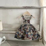 [66-120cm]パフスリーブ トップス or サロペット ワンピース - Image 3