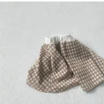 [73-100cm]チェック柄帽子+ トップス + スカート セットアップ /帽子単品 - Image 10