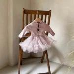 [66-90cm] リボン チュール ワンピース - Image 11