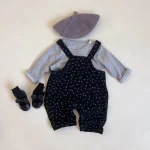 [66-90cm] 小花柄 サロペットORインナーシャツ - Image 24