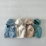 [66-90cm] 帽子付き ボア ベスト - Image 2