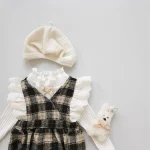 [66-90cm]チェック柄 ロンパース - Image 13