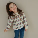 [90-140cm] ボーダー セーター - Image 3