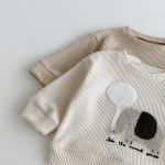 [73-110cm] 象柄 ワッフル セットアップ - Image 6