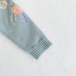 [66-100cm]二点セット 可愛い フラワー 刺繍入り ニット - Image 6