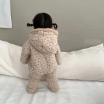 [66-90cm] 花柄orレオパード ロンパース - Image 5