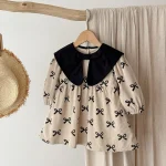 [66-130cm]ロンパース or ワンピース リボン 可愛い 女の子 - Image 2