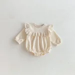 [66-90cm] フリル スクエア ロンパース - Image 7