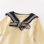 [66-90cm] オールインワン セーラー風 可愛い 肌触り良い ベビー服 - Image 5
