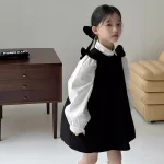 [90-140cm]ワンピース & シャツ 2点 セットフォーマル 肩フリル - Image 2