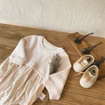 [66-90cm] ワッフル ロンパース - Image 5