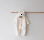 [66-90cm] 熊柄 ボア オールインワン - Image 11