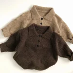 [80-130cm]韓国風 ポロ セーター - Image 7