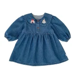 [66-120cm]ワンピース OR ロンパース ウサギ柄 デニム おしゃれ 定番 ベビー服 - Image 4