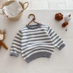 [80-130cm] ボーダー クールネック トップス - Image 6