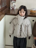 [80-140cm] スカーフ付き アウター - Image 5