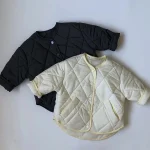 [80-130cm] シンプル キルティング アウター - Image 13