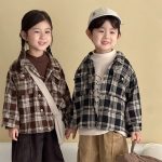 [80-150cm]シャツ チェック柄 カジュアル 合わせやすい トップス - Image 6