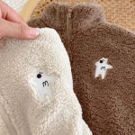 [73-120cm] 熊柄 ボア アウター - Image 3