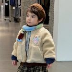 [80-140cm]もこもこ チェック柄 あったか アウター/パンツ - Image 4