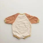 [65-100cm] カラー切り替え ロンパース - Image 3