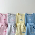 [80-130cm] 英字刺繡 セットアップ - Image 4