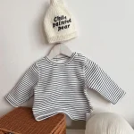 [73-110cm] サイドボタン クール ネックボア トップス - Image 6