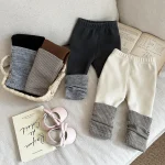 [66-100cm] カラー切り替え レギンス - Image 5