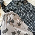 [80-130cm] 星柄 カジュアル ボア パンツ - Image 11