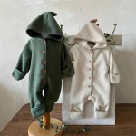 [66-90cm] 韓国風 恐竜デザイン ボア オールインワン - Image 7