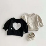 [73-100cm] ハートリボン トップス - Image 2