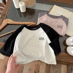 [73-100cm] カラー切り替え シャツ - Image 6