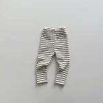 [80-130cm]韓国風 ボーダー レギンス - Image 2