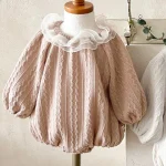 [66-90cm] レース襟 ロンパース - Image 2