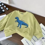 [80-130cm] 恐竜プリント トレーナー - Image 2