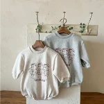 [66-90cm] クマ柄 ロンパース - Image 5