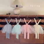 [73-100cm]タイツ カラフル ワンピース風 ボトムス - Image 3