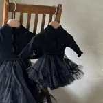 [66-90cm] リボン チュール ワンピース - Image 12