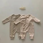 [66-90cm]ボンボン付き 花柄 オールインワン - Image 5