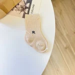 [GOODS] シンプル カラー英字 ソックス - Image 9