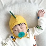 [66-90cm] 帽子付き 恐竜プリント ロンパース - Image 4