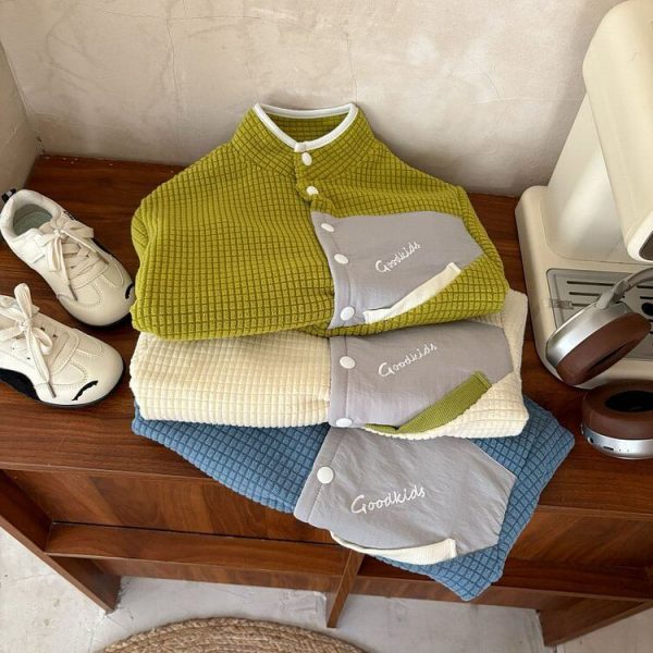 [90-170cm]トップス ワッフル カジュアル 合わせやすい トレンド