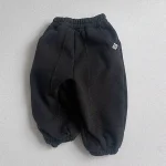 [73-100cm] 韓国風 ポケット付き ボア付き カジュアル パンツ - Image 2