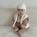 [66-90cm] 帽子付き ボア ベスト - Image 11