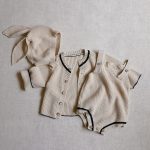 [66-90cm]3点セット ニット カーディガン&サロペットロンパース&帽子 - Image 16