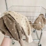 [73-120cm]カジュアルパンツ 韓国風 ドットコーデュロイ ボトムス - Image 17