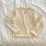 [73-120cm]ハート柄 フリル襟 トップス - Image 19