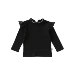 [73-110cm]シャツ 肩フリル シンプル 合わせやすい 長袖 トップス - Image 4