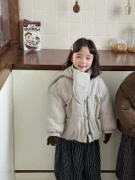 [80-140cm] スカーフ付き アウター