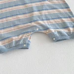 [66-90cm]ロンパース オールインワン ボーダー ベビー服 - Image 15